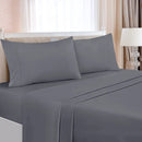 Premium Brushed Microfiber Bed Sheet Set - by Mickhel - Grey