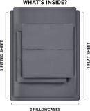 Premium Brushed Microfiber Bed Sheet Set - by Mickhel - Grey