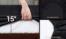 Premium Brushed Microfiber Bed Sheet Set - By Mickhel - Black