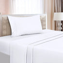 Premium Brushed Microfiber Bed Sheet Set - By Mickhel - White