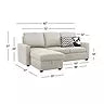 Reversible Storage Sectional with Pullout Bed, Assorted Colors