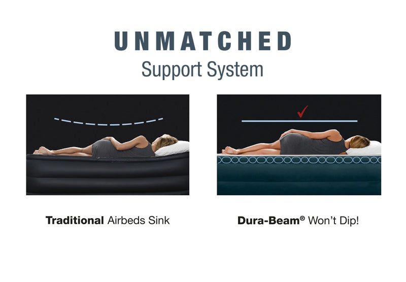 24 Dream Lux Pillow Top Dura-Beam Airbed Mattress with Internal