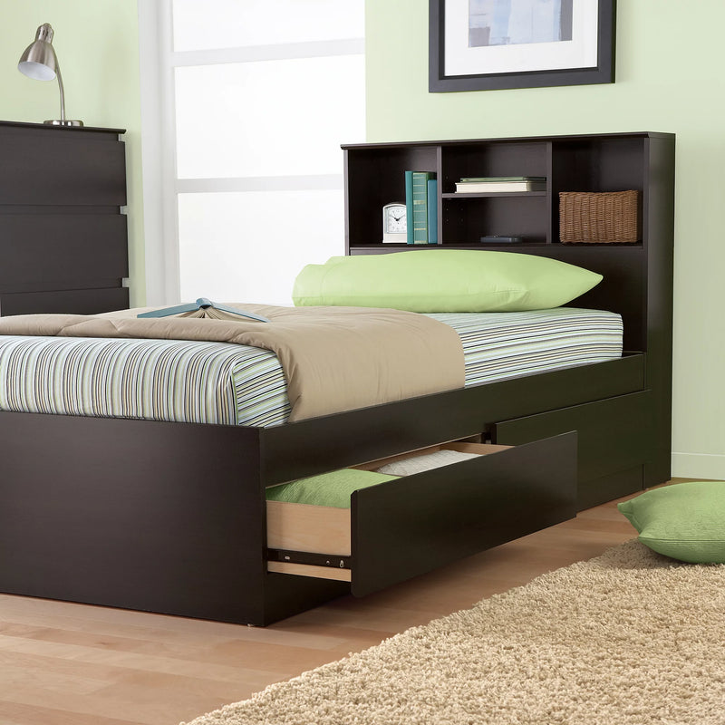 Mickhel's collection Mates Storage Bed with Bookcase Headboard - Twin