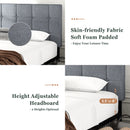 Mickhel's -  Queen Size Platform Bed Frame with Headboard and 4 Storage Drawers, Button Tufted Style