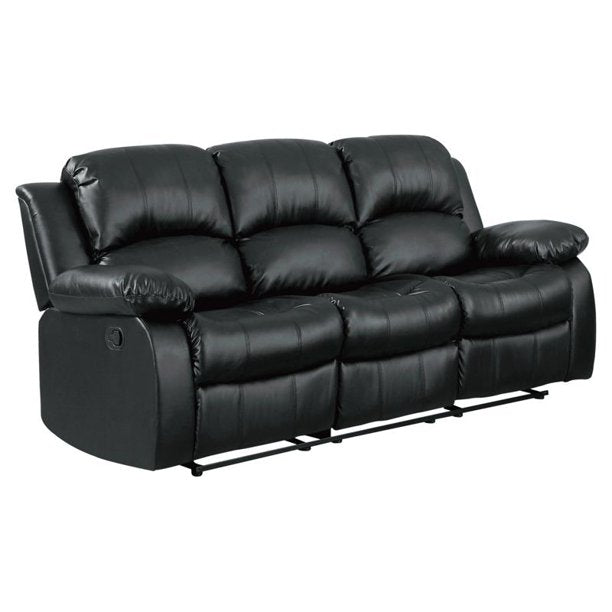 Mickhel's traditional Faux Leather Double Reclining Sofa