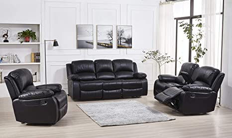 Mickhel's Furniture - 3PC Motion Leather Recliner Set Living Room Set, Sofa, Loveseat, Chair