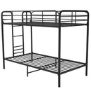 Twin Over Twin Metal Bunk Bed with Ladder
