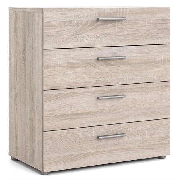 Mickhel's series 4 peice Bedroom Set with 8 Drawer Dresser, 4 Drawer Chest, Two 2 Drawer Nightstands in Truffle